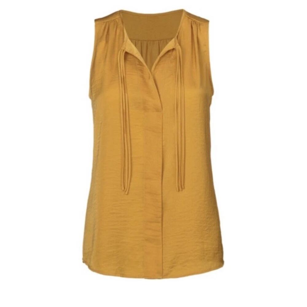 Cabi Radiant blouse #4044 in Mustard Yellow Top, Size M